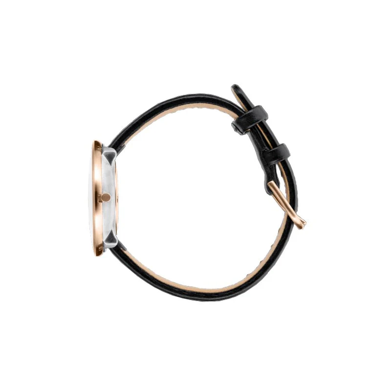 Roman watch des. Arne Jacobsen - 34mm - Rose gold buckle, white dial - Image 5