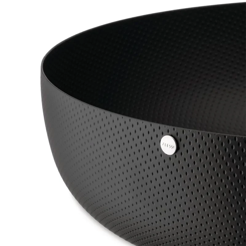 Round Black Basket JM17 T - 24cm diameter - des Jasper Morrison (made by Alessi) - Image 3