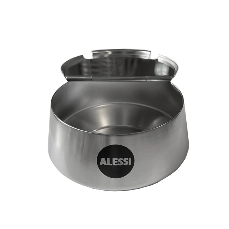 Round Stainless Steel Sugar Bowl - des. Mazzeri and Vitale for Alessi - Image 2