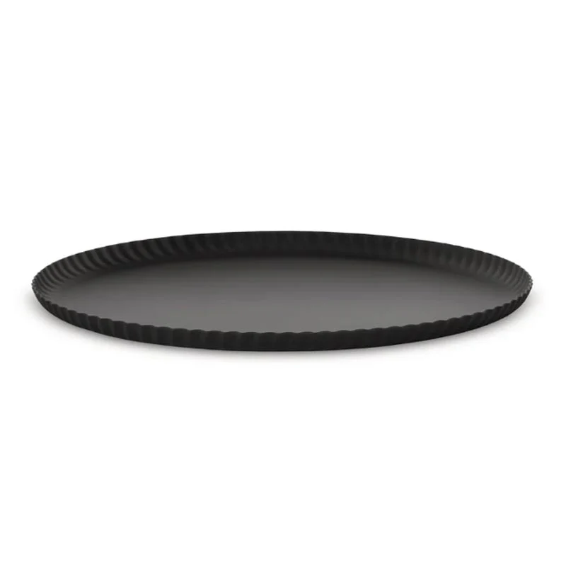 Pleats Round tray - 31cm - Black - des. Jin Kuramoto for Alessi - Image 2