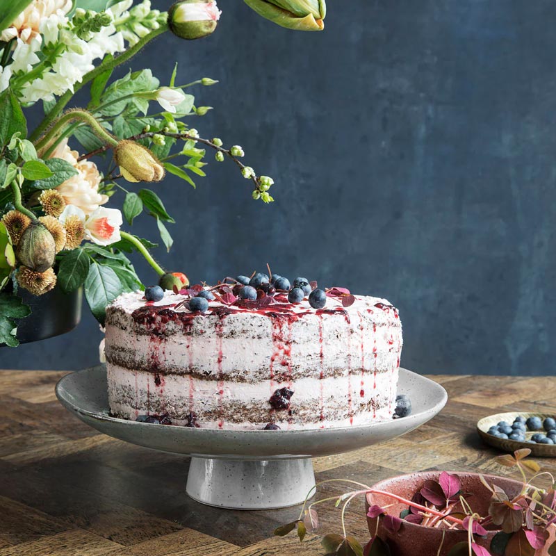 Rustic Cake Plate - Grey/Blue - by House Doctor - Image 3