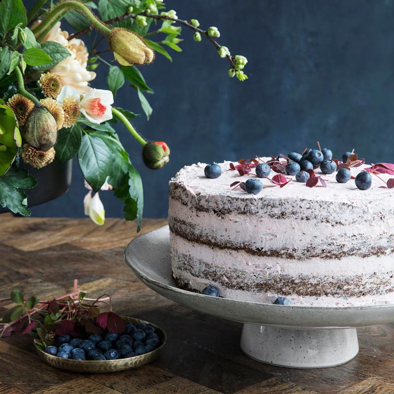 Rustic Cake Plate - Grey/Blue - by House Doctor - Image 4