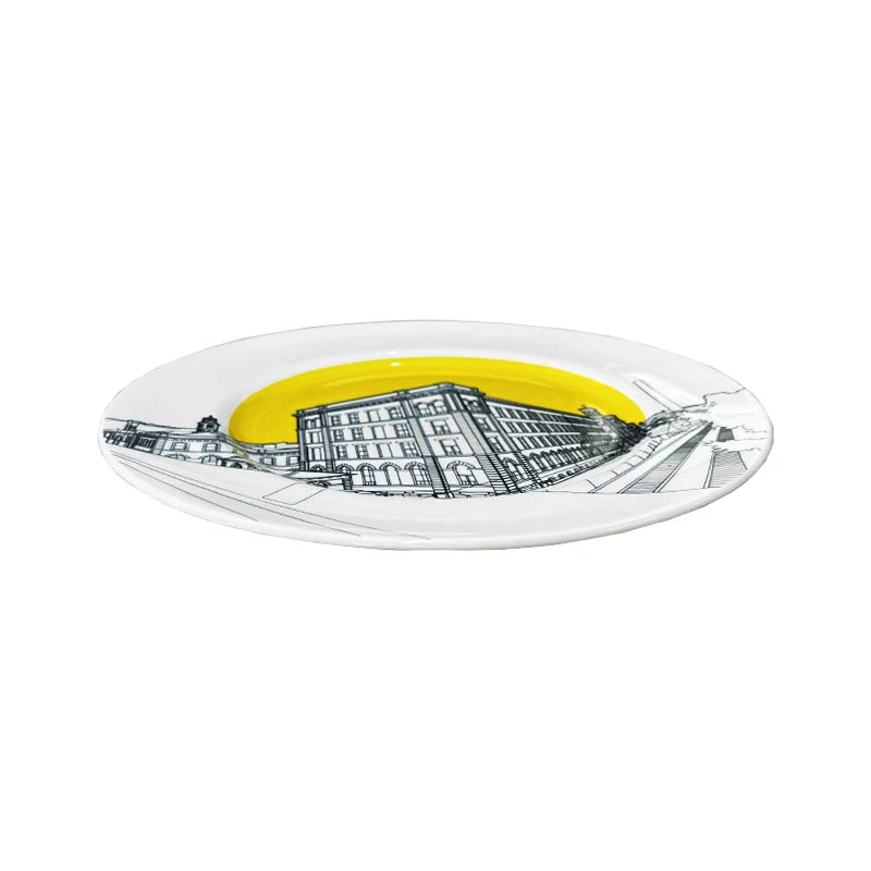 Salts Mill Plate - Yellow - by People Will Always Need Plates - Image 2