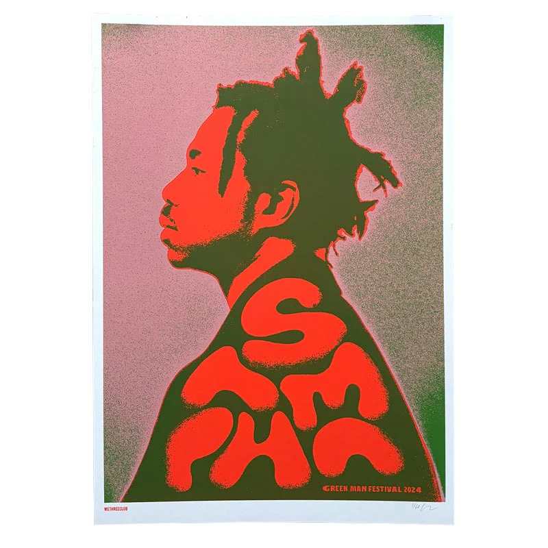 Sampha poster by WeThreeClub - three colour screenprint, signed and numbered by the WeThreeClub - Image 2