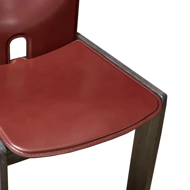 Scarpa 121 Dining Chair - 9CKK Bordeaux leather - des. Afra & Tobia Scarpa - by Cassina x Karakter - Image 2