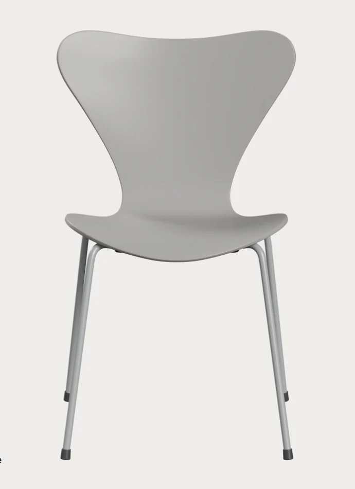 Series 7 Chair des. Arne Jacobsen, 1955 - Nine Grey Laquered / Nine Grey Base - made by Fritz Hansen - Image 2