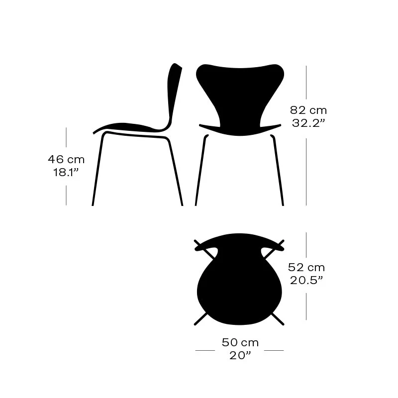 3107 Series 7 dining chair lacquered black - des. Arne Jacobsen made by Fritz Hansen - Image 4