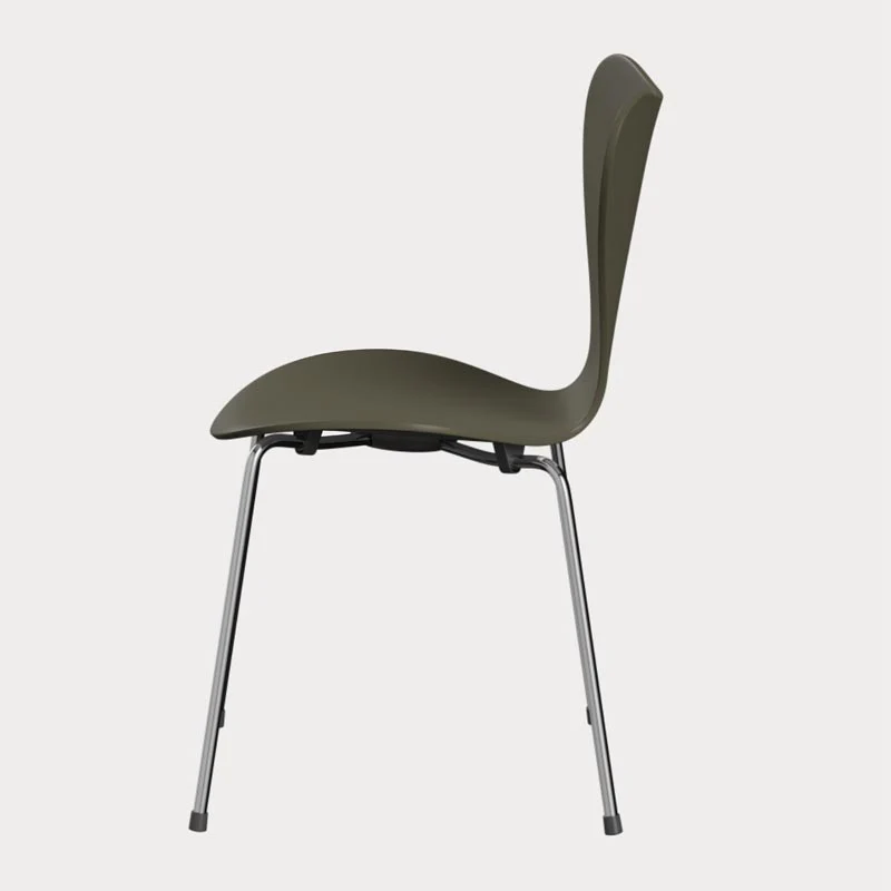3107 Series 7 dining chair lacquered olive grey - des. Arne Jacobsen made by Fritz Hansen - Image 2