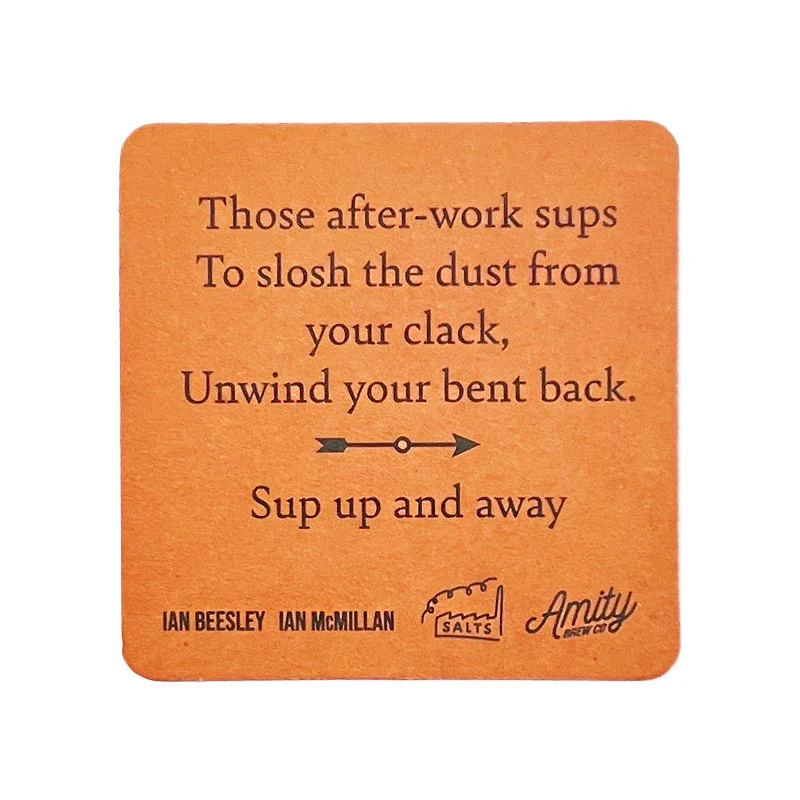 Sup Up & Away Set of 6 Beermats by Ian Beesley and Ian McMillan - exclusive - Image 5