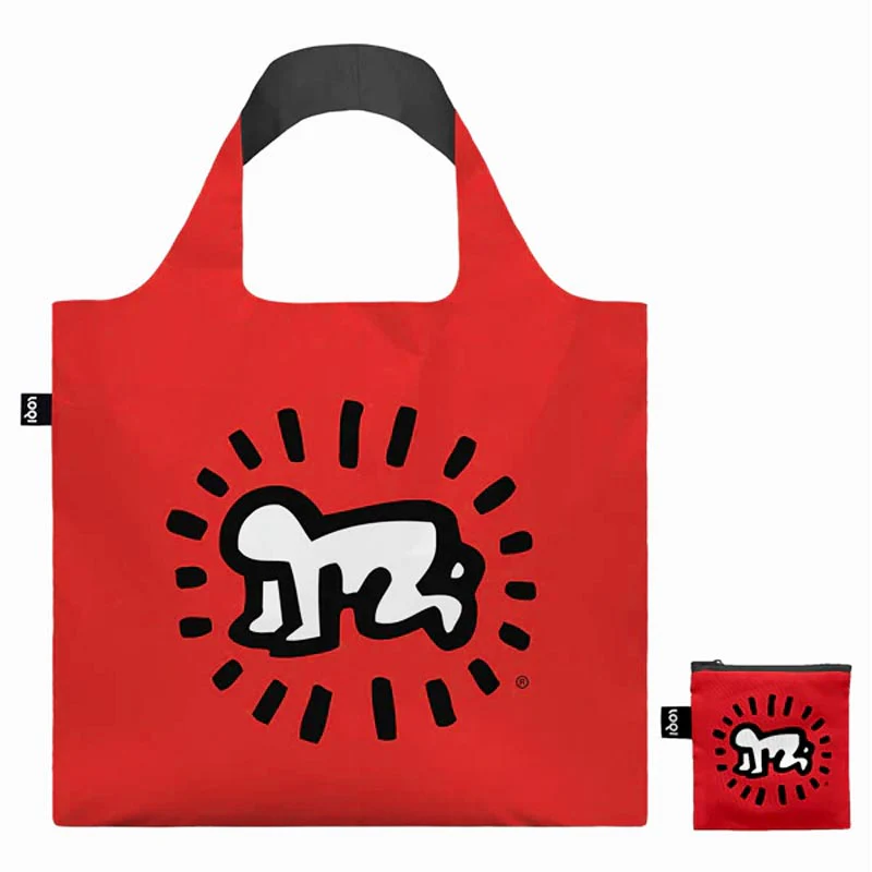 LOQI Foldaway Shopping Bag- Keith Haring - Radiant Baby - Image 3