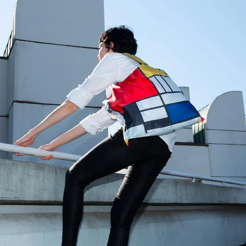 LOQI Foldaway Shopping Bag - Piet Mondrian - Composition - Image 2