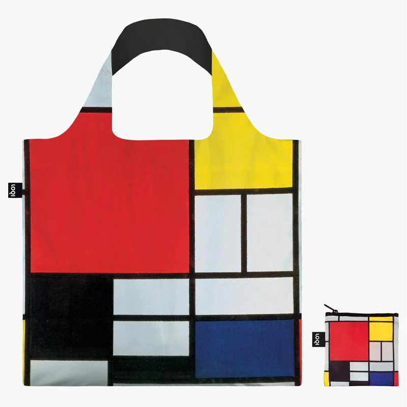 LOQI Foldaway Shopping Bag - Piet Mondrian - Composition - Image 3