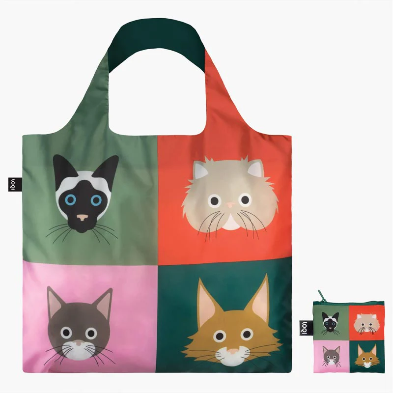 LOQI Foldaway Shopping Bag - Stephen Cheetham - Cats - Image 2