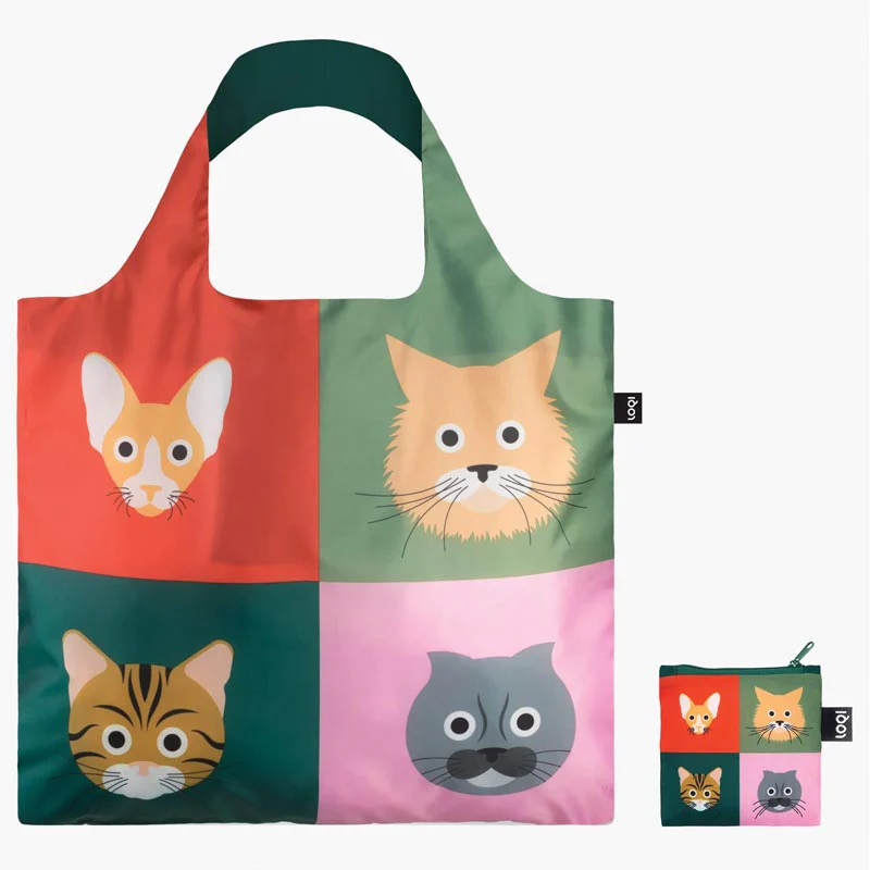 LOQI Foldaway Shopping Bag - Stephen Cheetham - Cats - Image 3