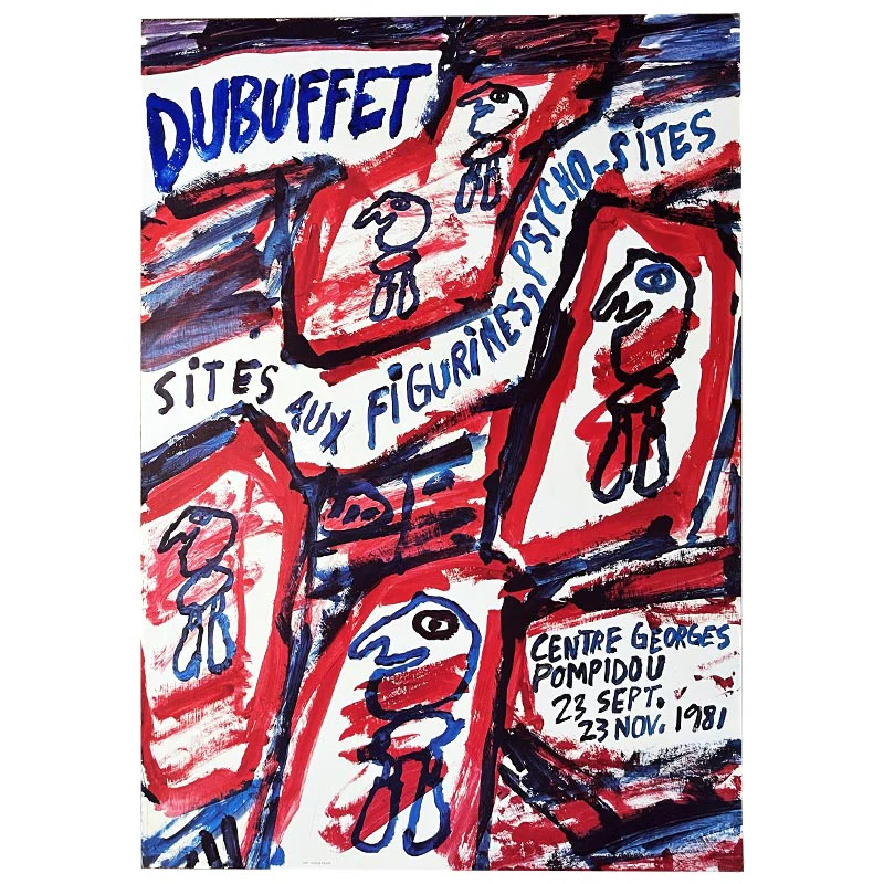 Site Aux Figurines, Psycho-Sites poster by Jean Dubuffet (Pompidou Centre, 1981) - Image 2