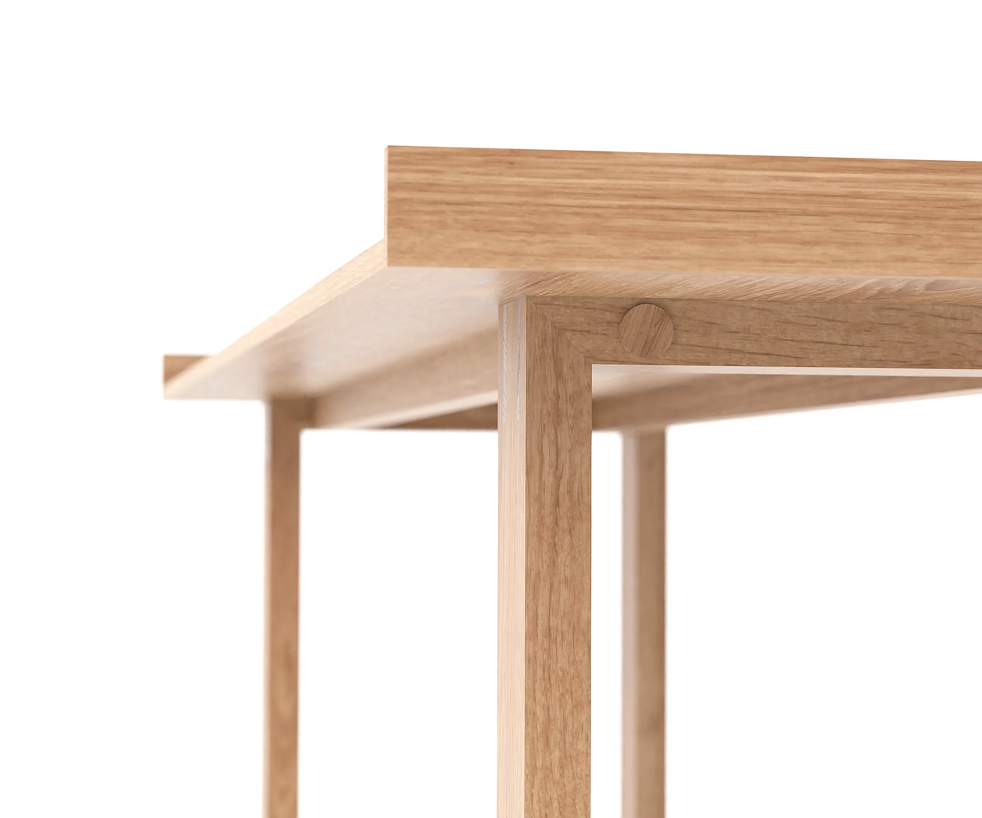 Slim laptop desk / dressing table - oak - design Lincoln Rivers for Wireworks - Image 3