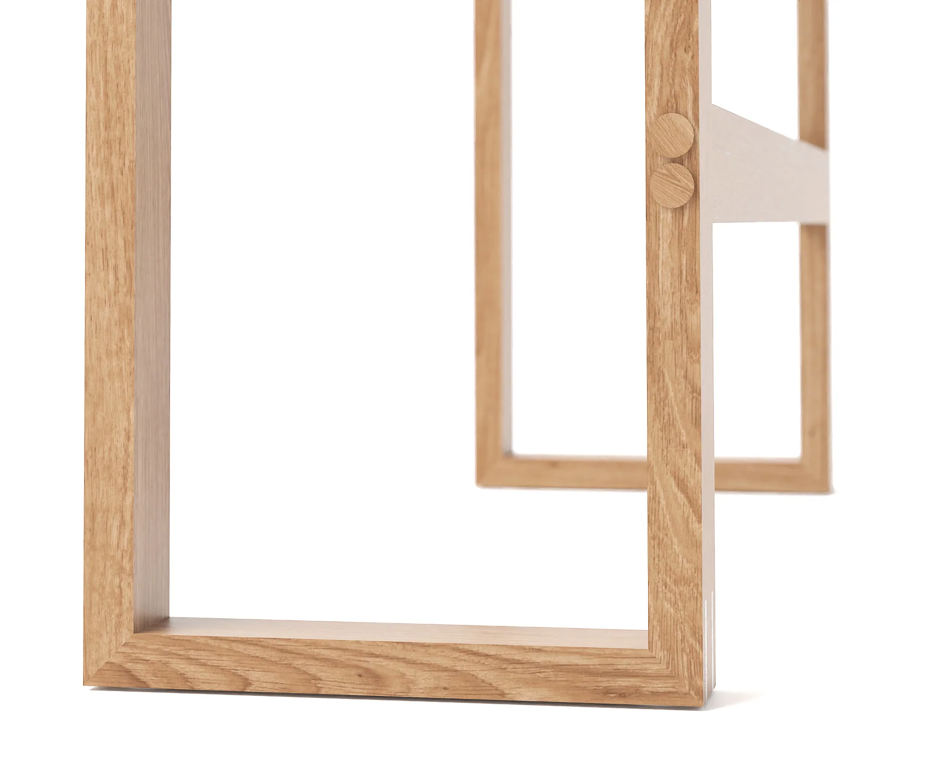 Slim laptop desk / dressing table - oak - design Lincoln Rivers for Wireworks - Image 7