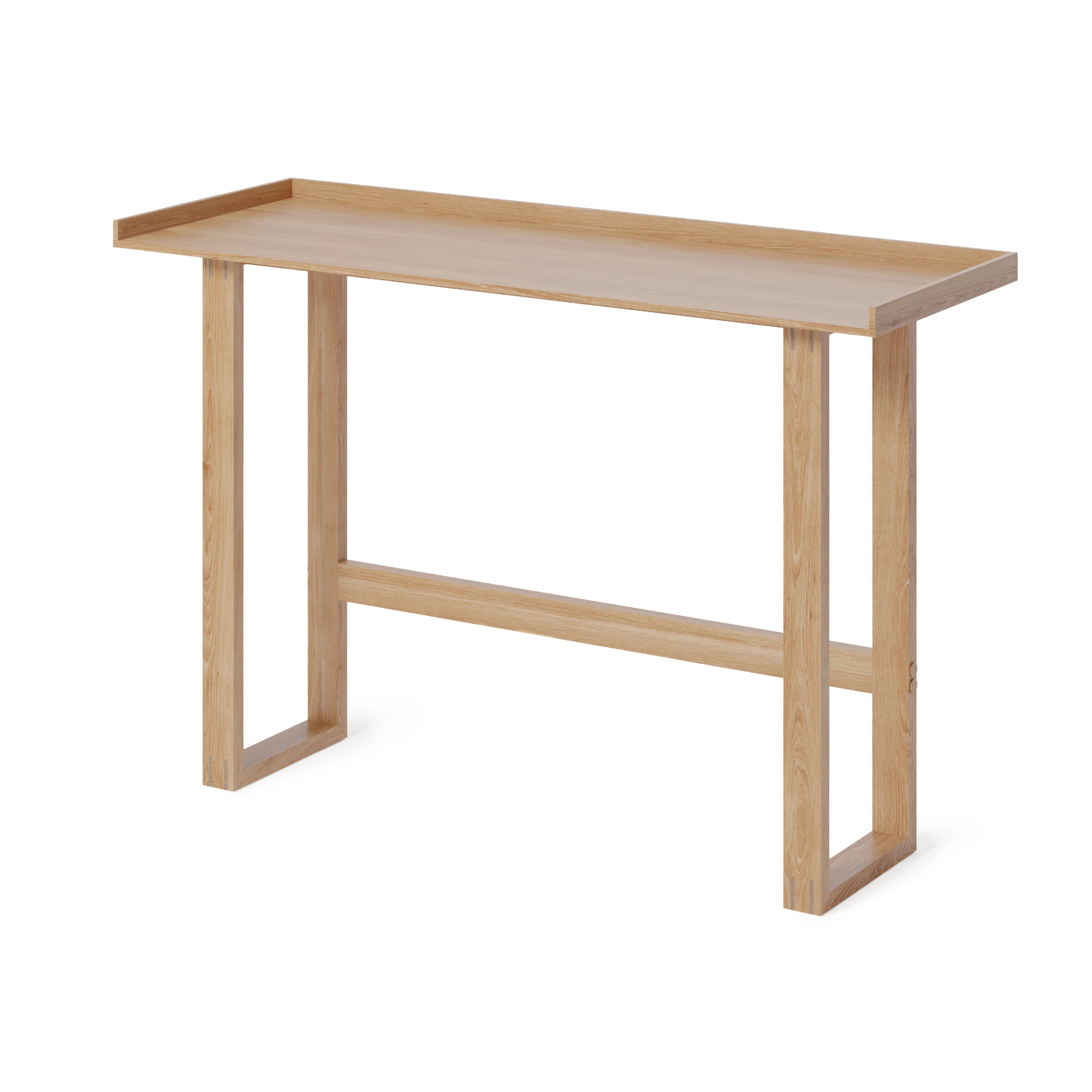 Slim laptop desk / dressing table - oak - design Lincoln Rivers for Wireworks - Image 9