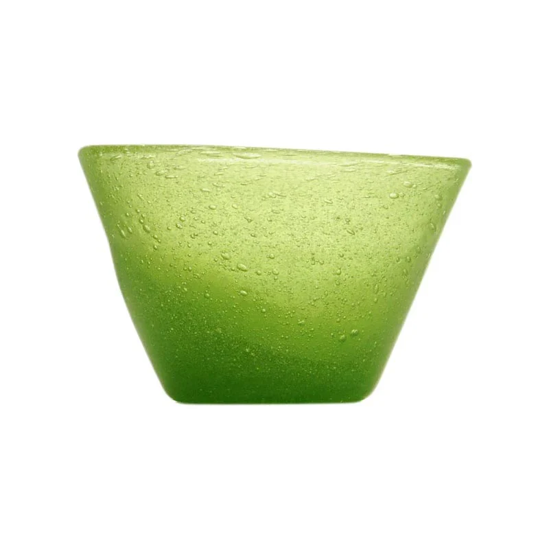 Memento Small Glass Bowl - Lime - by Serafino Zani - Image 2