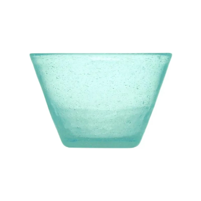 Memento Small Glass Bowl - Turquoise - by Serafino Zani - Image 2