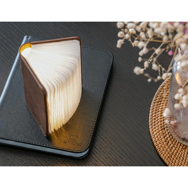 Smart Book Light Mini - Sun Recycled Brown Leather -  des. Paul and Natalie Sun - Image 3