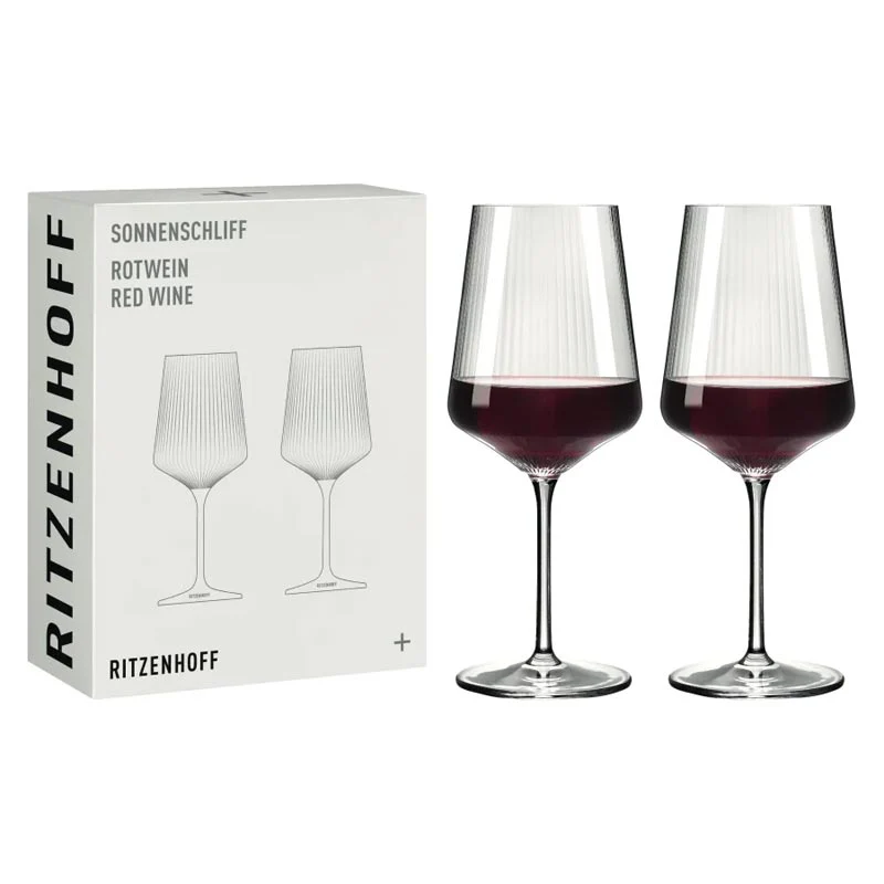 Sonnenschliff 'Sunburst' Red Wine Glass (8000002) - Set of 2 - by Ritzenhoff - Image 4