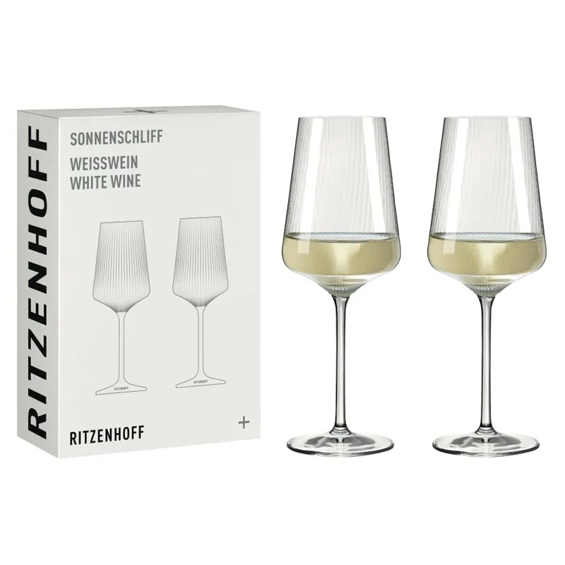Sonnenschliff 'Sunburst' White Wine Glass (8000003) - Set of 2 - by Ritzenhoff - Image 4