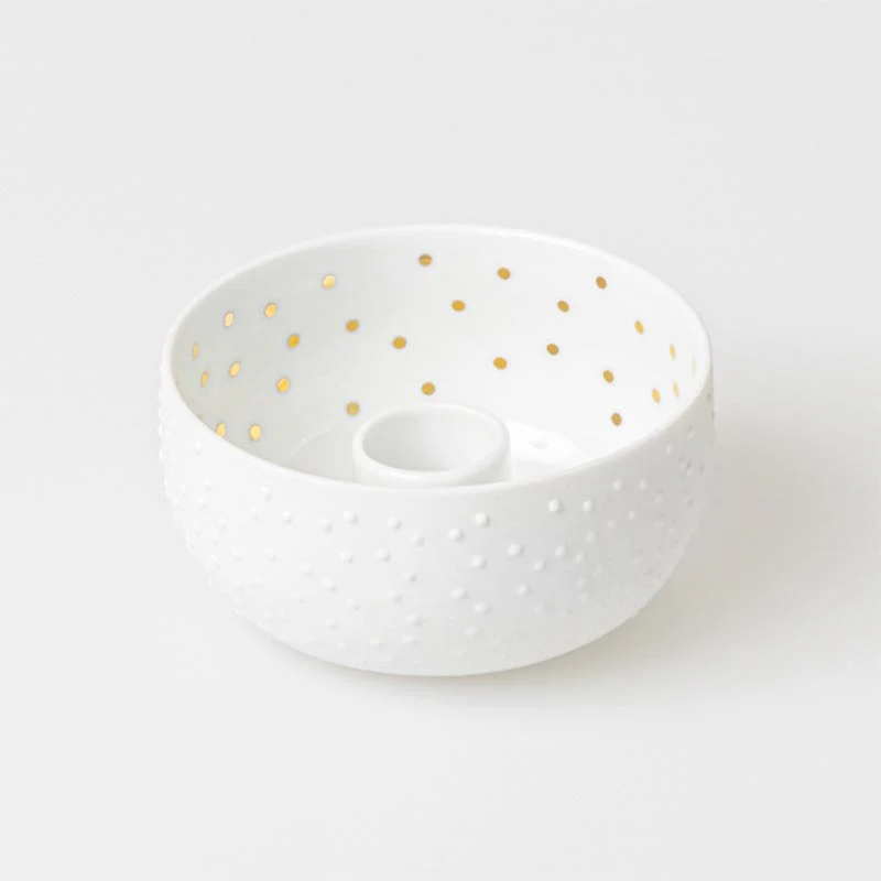 Spotted Porcelain Candle Bowl by Räder - Image 2
