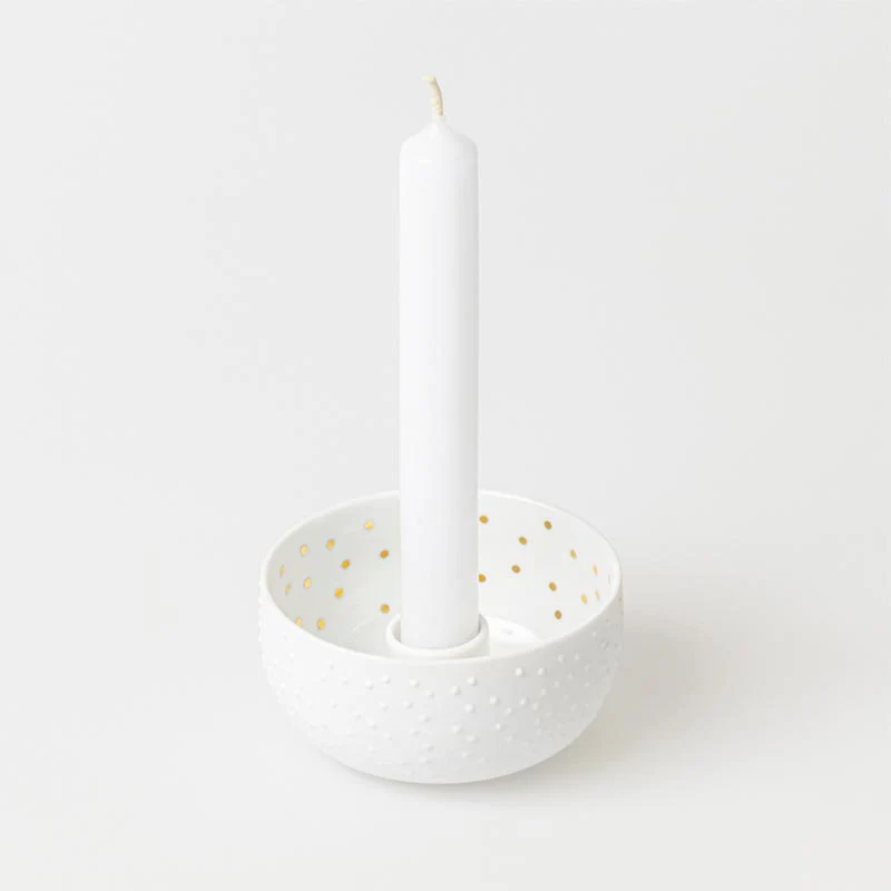 Spotted Porcelain Candle Bowl by Räder - Image 3