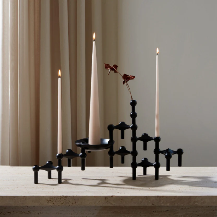 Stacking Candle Bowl des. Hans Nagel & Werner Stoff, 1960s - matte black - Image 3