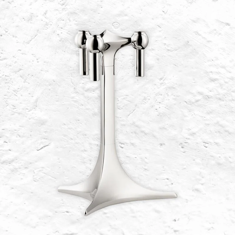 Stacking Candle Stand - des. Hans Nagel & Werner Stoff, 1960s - Chrome