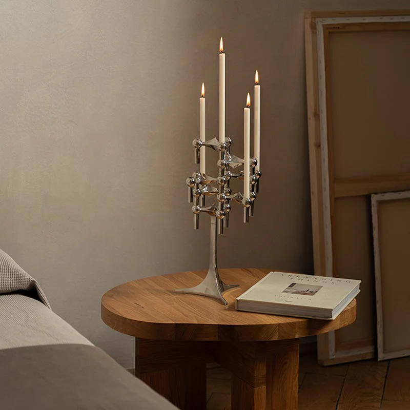 Stacking Candle Stand - des. Hans Nagel & Werner Stoff, 1960s - Chrome - Image 3
