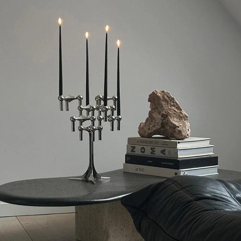 Stacking Candle Stand - des. Hans Nagel & Werner Stoff, 1960s - Chrome - Image 4