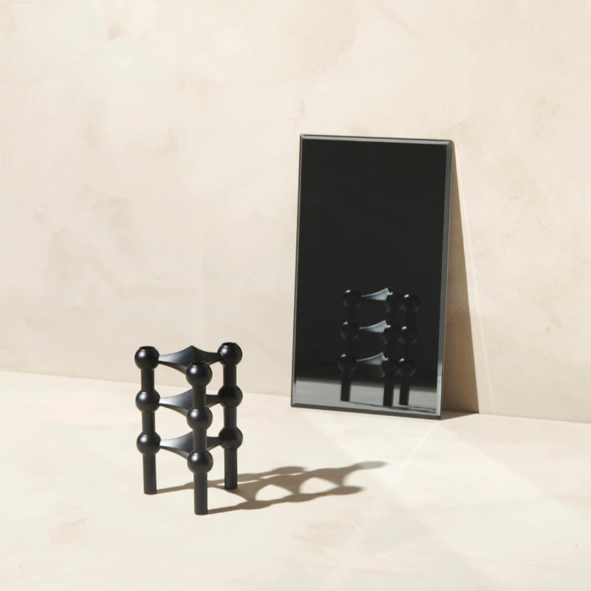 Set of 3 Stacking Candleholders des. Hans Nagel & Werner Stoff, 1960s - matte black - Image 2