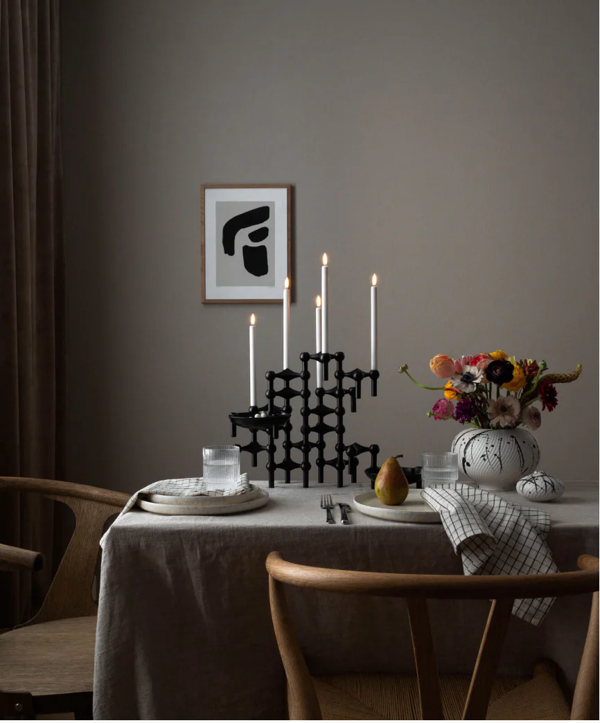 Set of 3 Stacking Candleholders des. Hans Nagel & Werner Stoff, 1960s - matte black - Image 6