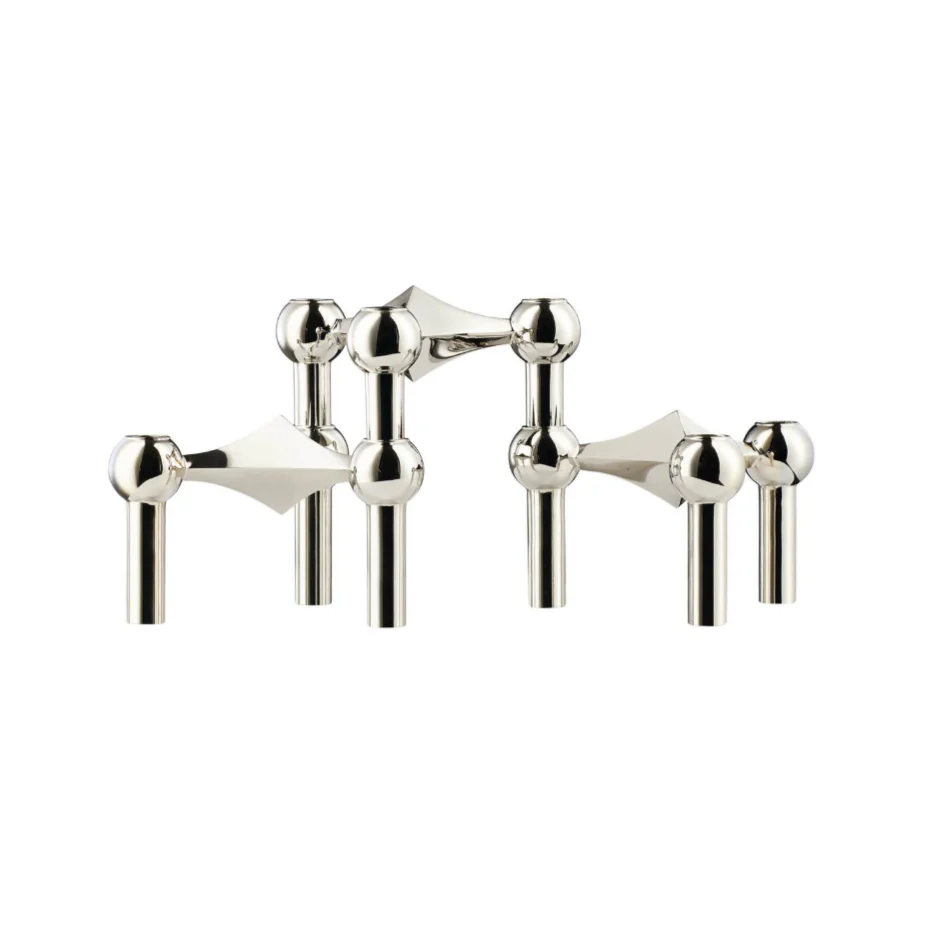 Set of 3 Stacking Candleholders des. Hans Nagel  & Werner Stoff, 1960s - chrome - Image 5