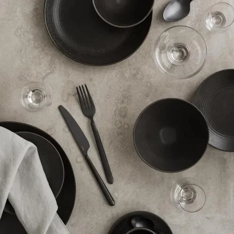 Stella Cutlery Set des. Theresa Rand for blomus (matt black stainless steel, 16 pieces) - Image 3
