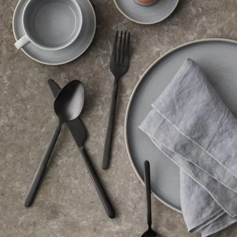 Stella Cutlery Set des. Theresa Rand for blomus (matt black stainless steel, 16 pieces) - Image 4