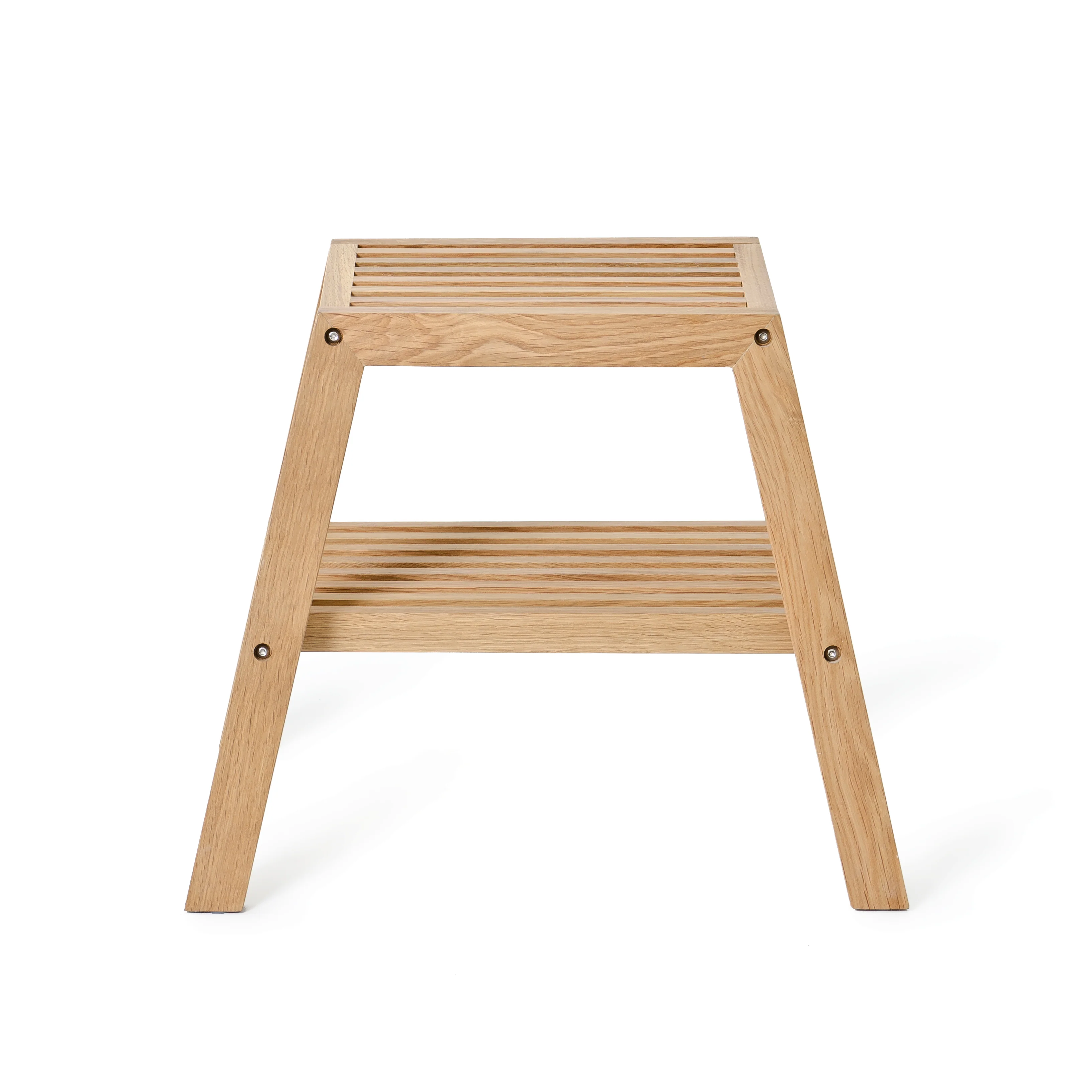 Slatted Step Oak Stool by Wireworks - Image 12