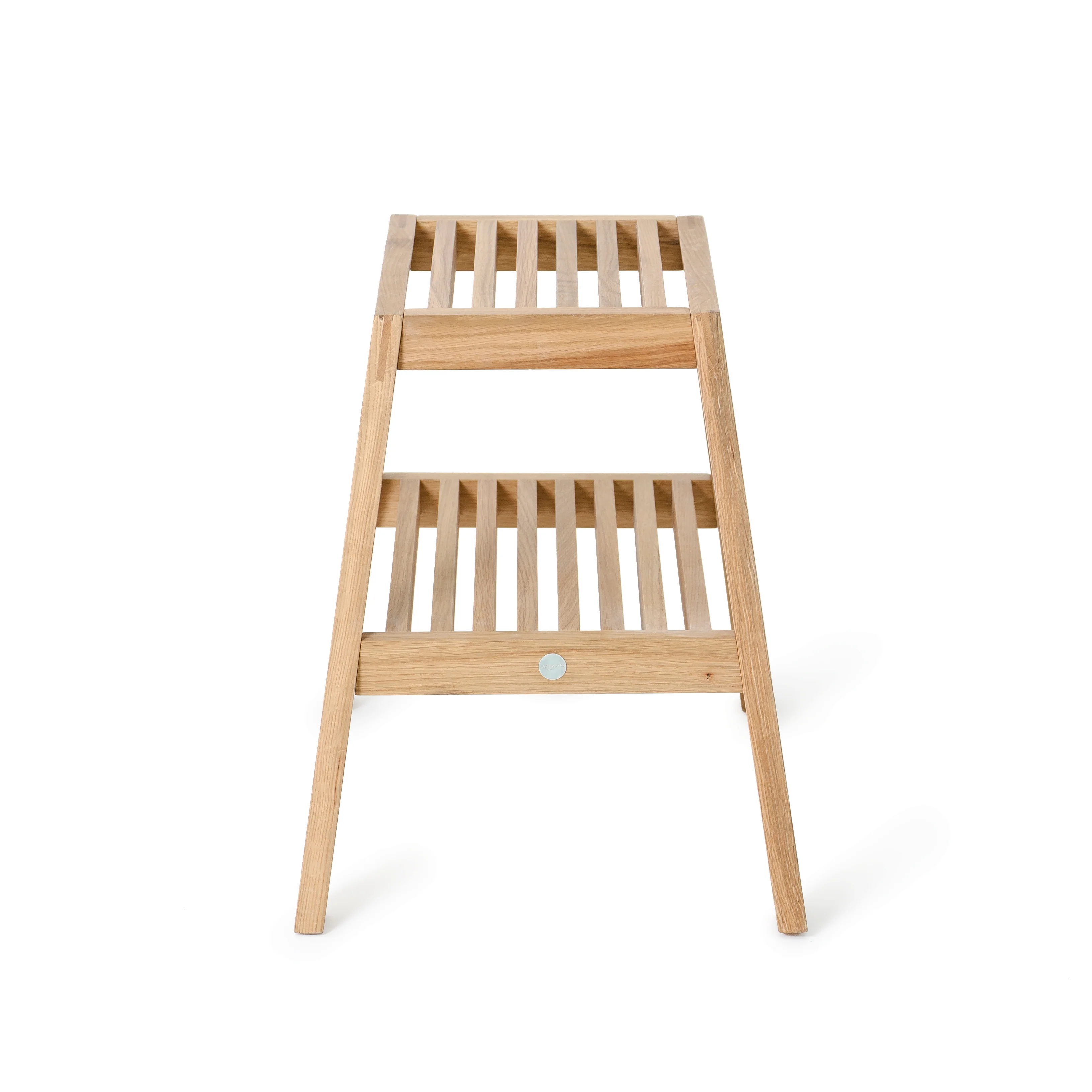 Slatted Step Oak Stool by Wireworks - Image 13