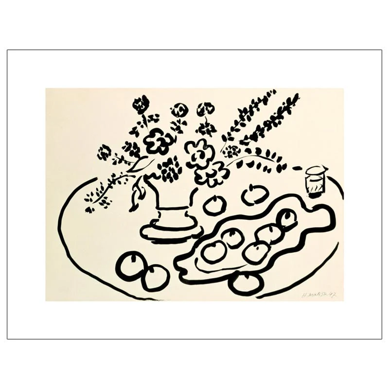 Still Life with Vase of Flowers and Plate of Fruit, 1947 poster by Henri Matisse - Image 4