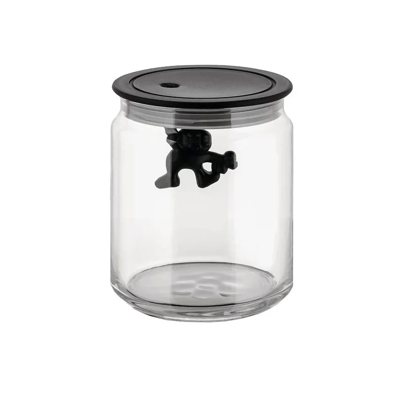 Gianni Storage Jar Small (04) - Black - des. Matti di Rosa for Alessi - Image 4