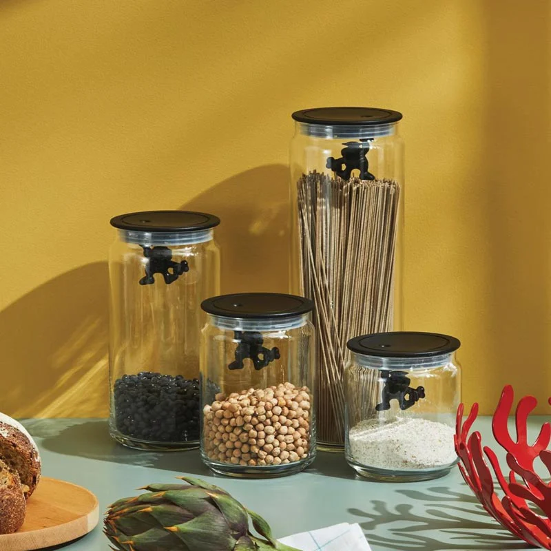Gianni Storage Jar Large (06) - Black - des. Matti di Rosa for Alessi - Image 3