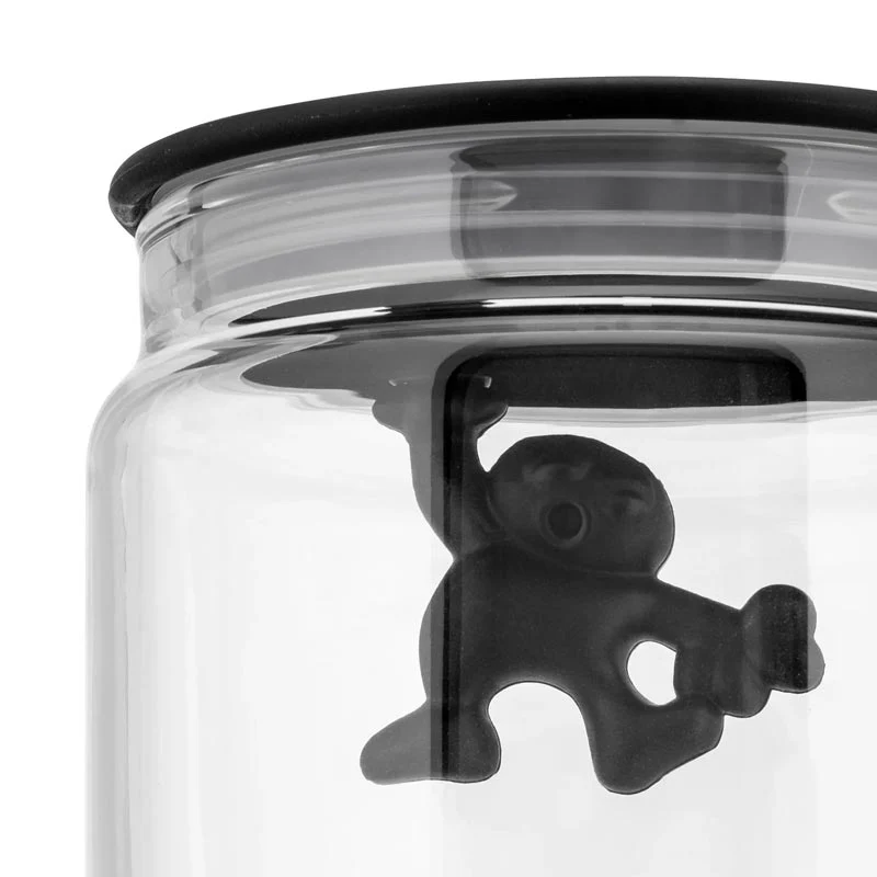Gianni Storage Jar Extra Large (08) - Black - des. Matti di Rosa for Alessi - Image 2