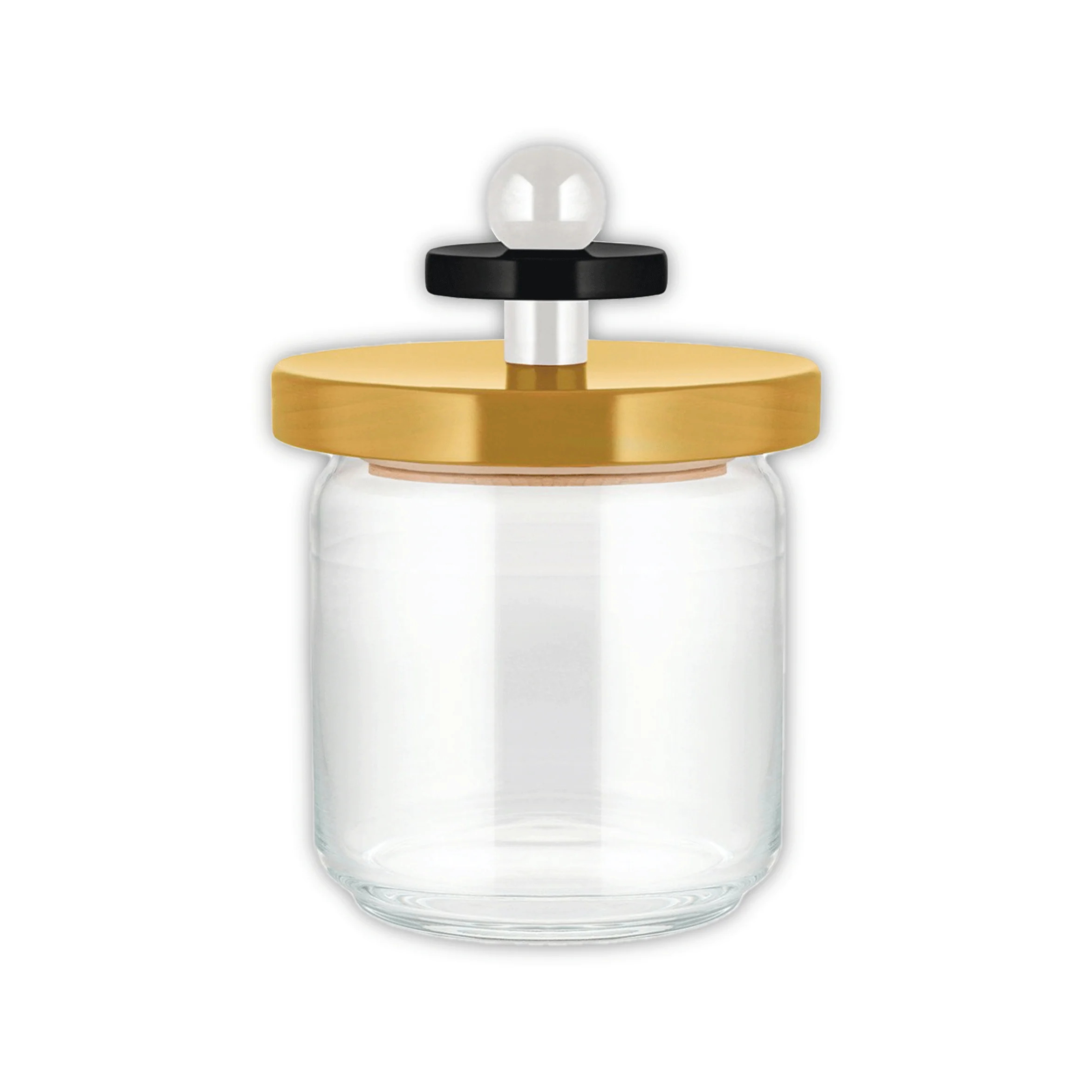 Twergi storage jar, 75cl - Black, yellow & white - des. Ettore Sottsass for Alessi - Image 2