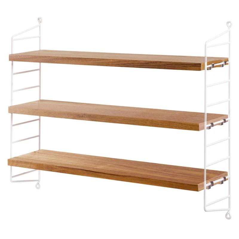 StringĀ® Pocket Shelving System - Oak / White