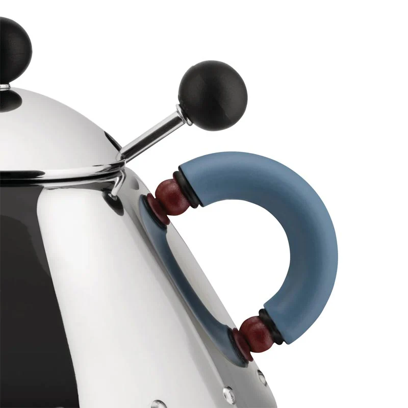 9097 Sugar Bowl with Spoon - Light Blue - des. Michael Graves (made by Alessi) - Image 2