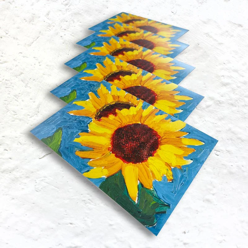 Sunflowers for Hope and Joy Greetings Cards by David Hockney - Pack of 5 - Image 3