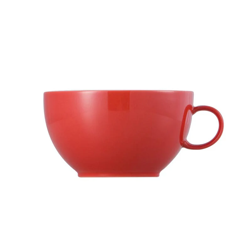 Sunny Day Cappuccino Cup & Saucer - Red - by Thomas Porcelain - Image 2
