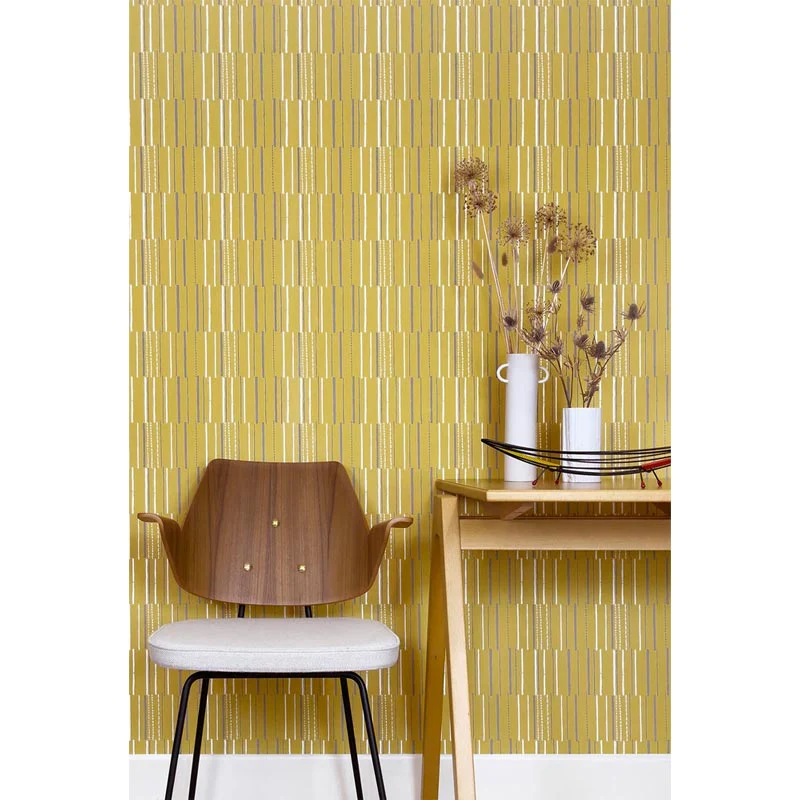 Syncopation Wallpaper - Yellow - Lucienne Day - Image 2